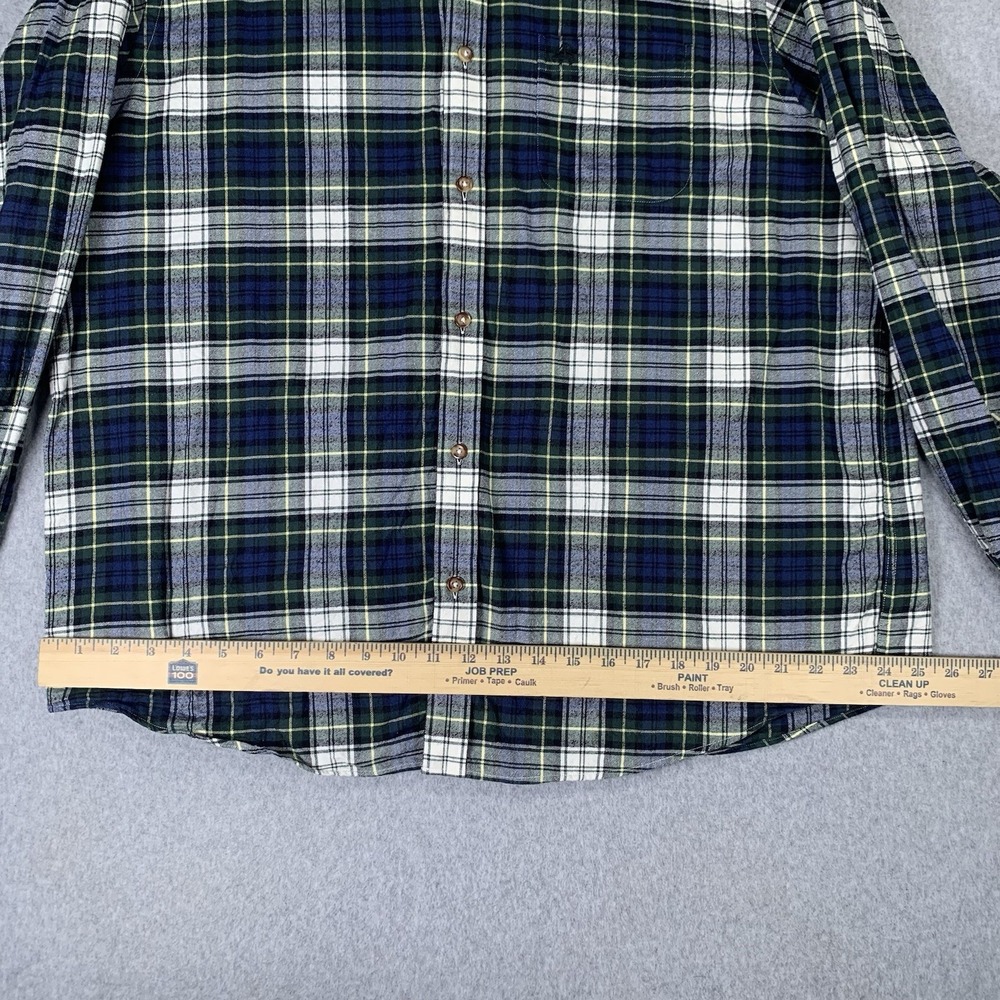 Brooks Brothers Shirt Mens XL Blue Green Flannel Long Sleeve Button Down Regent - Picture 4 of 11